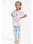 Beach Baby Açık Pembe Kız Çocuk Pijama Takımı 1