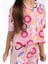 Rolyply Love Pembe Kız Çocuk Gömlek Pijama Takımı 4