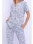 Eat Sleep Coffee Repeat Grimelanj Gömlek Pijama Takımı 4