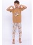 But First Coffee Camel Kız Çocuk Pijama Takımı 1