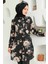 - Desenli Siyah Tesettür Tunik 11550S 1