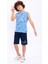 Surf Rider Beach Indigo Erkek Çocuk Bermuda Takım 4