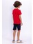 Cool Kid Kırmızı Erkek Çocuk Bermuda Takım 5
