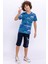 Dinosaur Cobalt Mavi Erkek Çocuk Bermuda Takım 1