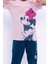 Açık Pembe Kız Çocuk Pijama Takımı 4