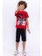 Kırmızı Erkek Çocuk Kapri Takım 2