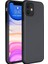 Apple iPhone Xr Silikon Case Mikrofiber Iç Arka Koruma Telefon Kılıfı Siyah 1