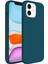 Apple iPhone 12 Pro Silikon Case Mikrofiber Iç Arka Koruma Telefon Kılıfı Mavi 1