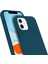 Apple iPhone 12 Pro Silikon Case Mikrofiber Iç Arka Koruma Telefon Kılıfı Mavi 2