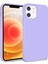 Apple iPhone 12 Pro Silikon Case Mikrofiber Iç Arka Koruma Telefon Kılıfı Lila 1