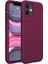 Apple iPhone 11 Pro Max Silikon Case Mikrofiber Iç Arka Koruma Telefon Kılıfı Violet 1