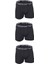 Likralı Erkek Boxer 0060 3 Lü | Siyah 1