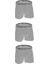 Likralı Erkek Boxer 0060 3 Lü | Gri 1