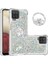 Galaxy A12 / M12 Için Parıltılı Quicksand Tasarım Tpu Telefon Koruyucu Destek Halkalı Kılıf (Yurt Dışından) 1