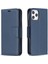 Apple iPhone 12 Pro Mini Için Pu Deri Standlı Cüzdan Tasarımlı Telefon Kılıfı - Mavi (Yurt Dışından) 4