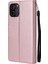 Apple iPhone 12 Mini Için Pu Deri Standlı Cüzdan Tasarımlı Telefon Kılıfı - Gül Altın (Yurt Dışından) 3