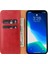 Apple iPhone 13 Pro Max Için Pu Deri Cüzdan Tasarımlı Standlı Telefon Kılıfı - Kırmızı (Yurt Dışından) 3