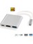 VİZY10 Dizüstü Bilgisayar Uyumlu 4K Full Hd C Tipi - HDMI Kablo Çevirici Çoklayıcı USB 3.1 C Tipi - HDMI 3'ü 1 Arada Destek 1080P 3D Dönüştürücü Kablosu 4