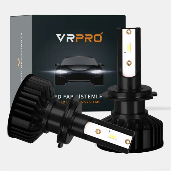 VRPRO F2 Mini Slim LED Xenon Far Ampulü Csp Çip | H7