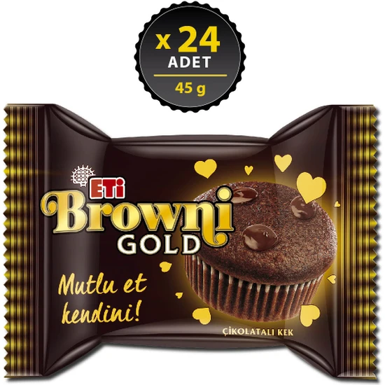 Eti Browni Gold Çikolata Soslu Çikolatalı Kek 45 g x 24 Adet