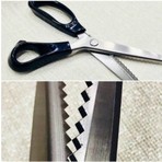 Artus Tedarik 23.5 cm Zig Zag Kesim Terzi Sürfile Makası Kaliteli Çelik