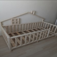 Masal Montessori Bebek ve Çocuk Karyolası 90x190 Yatak Uyumlu