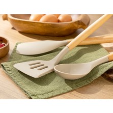 English Home Liana Silikon Delıklı Spatula 32 Cm Bej