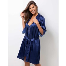 Pierre Cardin Midi Dantel Sabahlık Gecelik Set 4240