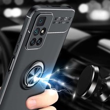 Dlrcase Xiaomi Redmi Note 11 4g Kılıf Ravel Silikon Yüzüklü Mıknatıslı Kamera Korumalı Bordo