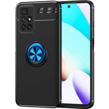 Dlrcase Xiaomi Redmi Note 11 4g Kılıf Ravel Silikon Yüzüklü Mıknatıslı Kamera Korumalı Mavi