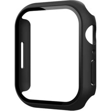 Casestreet Apple Watch Uyumlu 7 45MM Ekran Koruyucu Full Glue Gard Renkli Siyah
