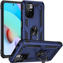 Case Street Casestreet Xiaomi Redmi Note 11 4g Kılıf Vega Tank Standlı Yüzüklü Mıknatıslı Lacivert