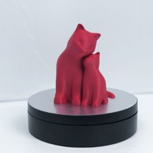 NBShop 3D Anne ve Yavru Kedi Figürlü Büyük Biblo / Oyuncak