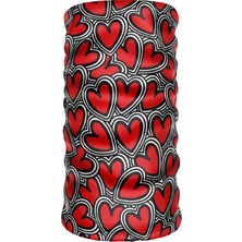 E-Taktik ® Extreme Kalp Desenli Boyunluk Maske Saç Bandı Toka Bandana Balaklava