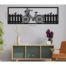 Diken Bisiklet, Çit, Kuş Konseptli Dekoratif Duvar Tablosu