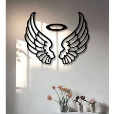 Diken Dekoratif Melek Duvar Dekorasyonu Ahşap Tablo