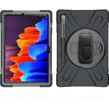 AktarMobile Samsung Galaxy Tab S8+ Plus 12.4" Uyumlu Kılıf Defender Tam Koruma Standlı Zırh Tank Kapak