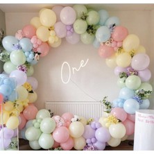 Trend Hediye Sepeti Karışık Renk Pastel Makaron 100 Adet Balon ve 5 M Balon Zinciri