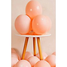 Trend Hediye Sepeti Pastel Makaron Somon Balon 25 Adet
