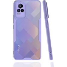 ZORE Vivo V21E Kılıf Zore Parfe Kenarları Pastel Renk Silikon Kılıf