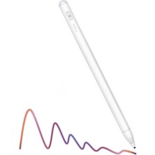 Fuchsia Tüm Apple Ipad'ler ve Apple iPhone'lar ile Uyumlu Eğime Göre Çizgi Kalınlığı Değişen Şarjlı Dokunmatik Ekran Kalemi Stylus Pen