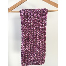 Mora Knit El Örgüsü Yünlü Çok Renkli Atkı