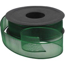 Simisso Şifon Kurdele 2,5 cm 20 mt | Koyu Yeşil