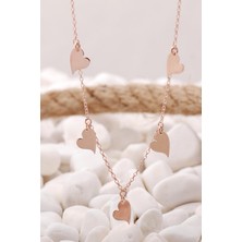 Sümer Telkari Kalpli Rose Gümüş Kolye 7462