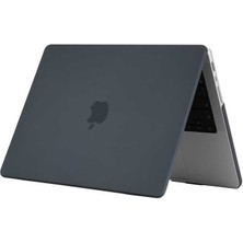 MobaxAksesuar Apple MacBook Pro 14.2" A2442 2021 Kılıf Mat Ön Arka Kapak Siyah