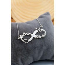 Midyat Nurtaş Gümüş Sonsuzluk Model Isimli Kelebekli Gümüş Bayan Kolye 201020381