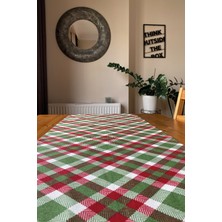 Stelo De Maro Plaid Ekose Desenli Runner Yeşil 40 x 150 cm