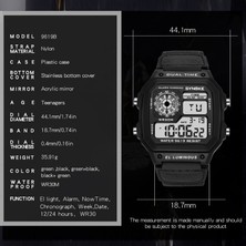 Puluz Synoke 9619B Su Geçirmez Dijital Saat -Siyah/Koyu Yeşil (Yurt Dışından)