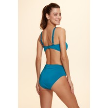 No Gossip Bardot Yüksek Bel Bikini Tek Alt Petrol 229204