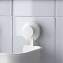 IKEA Beyaz Duş Sepeti Kare Ikea Banyo Raf Vantuzlu Sepet